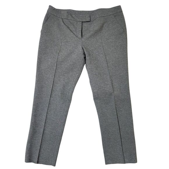 Akris Punto Crop Pants For Women Size 12 Gray Color Flat Front With Pockets - Picture 1 of 13